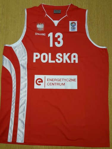 13 Marcin Gortat Poland Basketball Jersey Red